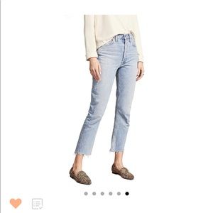 AGOLDE High Rise Straight Crop Jeans